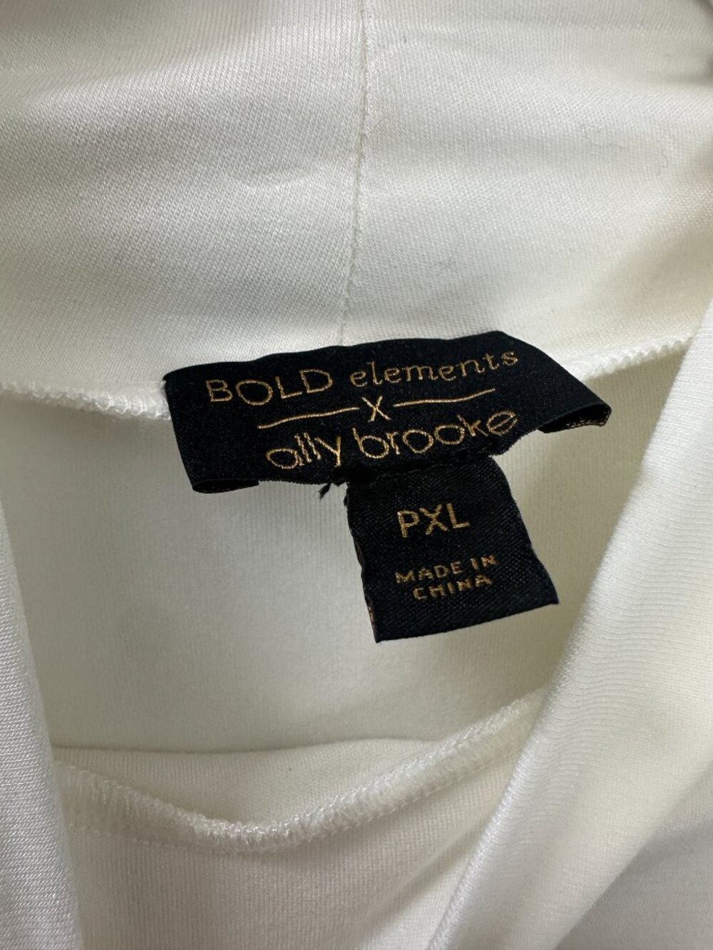 Bold Elements x Ally Brooke Off White Peekaboo Cutout Mock Neck Long Sleeve Top - Picture 5 of 9